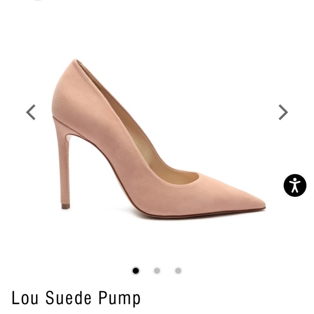 Nude suede heels